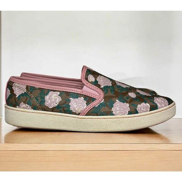 Coach FG1892 Slip On Shoes in Camo/Rose Print – Size 9.5B - Picture 2 of 7